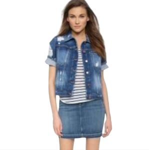 Genetic Los Angeles As Seen On tV Denim Jean Short Sleeve Jacket Sz XS